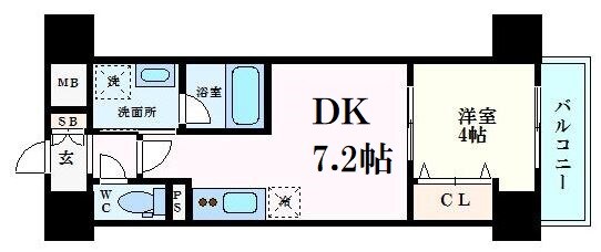 レオンコンフォート大手通の物件間取画像