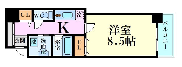 W.O.B　HONMACHI-WESTの物件間取画像