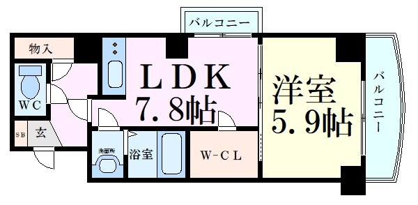 新大阪駅 徒歩3分 22階の物件間取画像