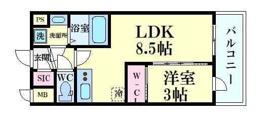 アドバンス江坂東デパールの物件間取画像