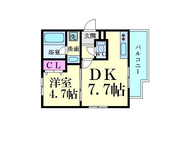 東淀川駅 徒歩1分 4階の物件間取画像