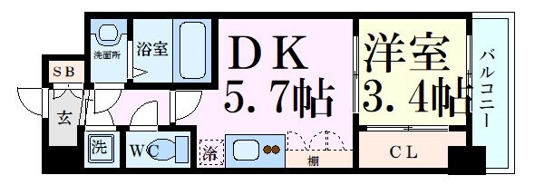 新大阪駅 徒歩10分 12階の物件間取画像
