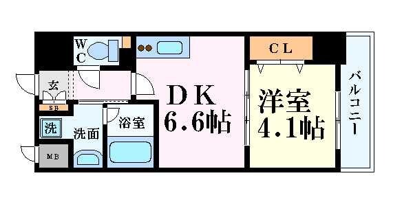 アザレア梅田の物件間取画像