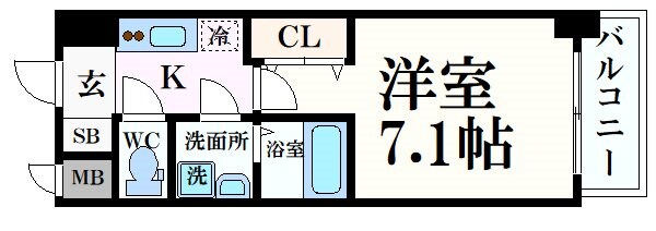 S-RESIDENCE三国WESTの物件間取画像