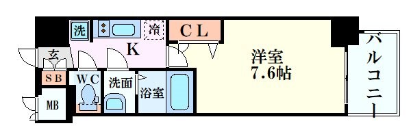 プレサンス堺筋本町センティスの物件間取画像