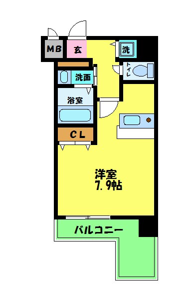 プレサンス大手前パークサイドⅡの物件間取画像