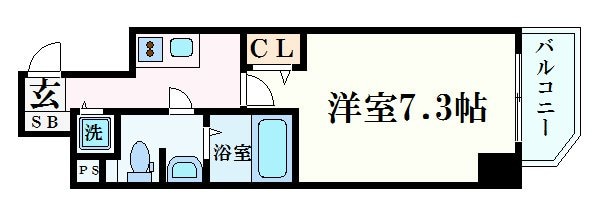 プレサンス梅田東ベータの物件間取画像