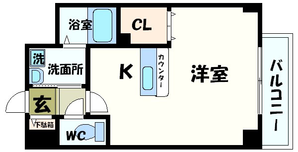 アンプルールフェール江坂の物件間取画像