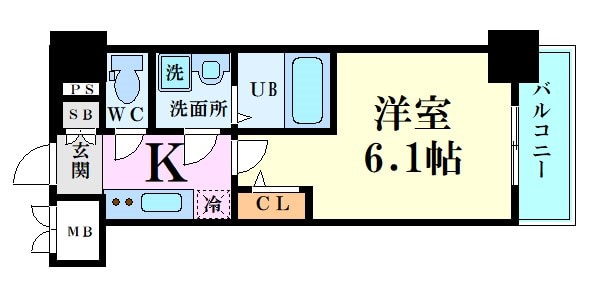 エスリード南森町ラグシスの物件間取画像