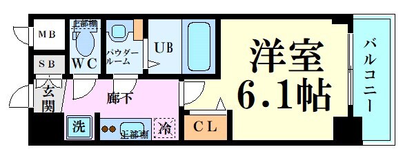 プレサンス南堀江ザ・センスの物件間取画像