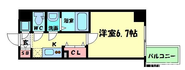 プレミアムコート谷町4丁目の物件間取画像