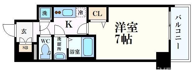 ファーストフィオーレ谷町六丁目フェリシアの物件間取画像