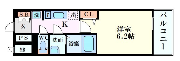 プレサンスOSAKA DOMECITYビーツの物件間取画像