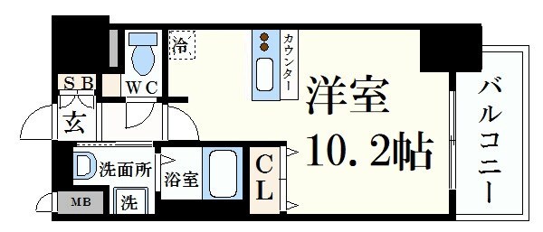 プレサンス阿波座ステーションフロントの物件間取画像