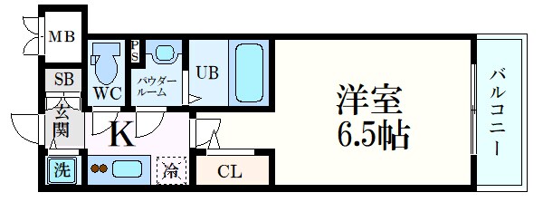 エスリード弁天町桜通レジデンスの物件間取画像