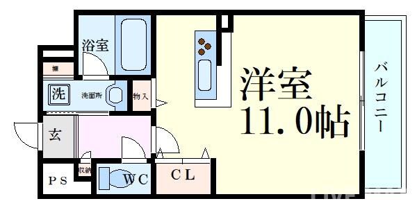 カルムクレール2.5.8の物件間取画像