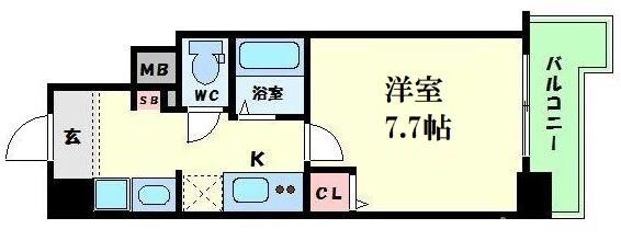 ミラージュパレス本町東レジデンスの物件間取画像