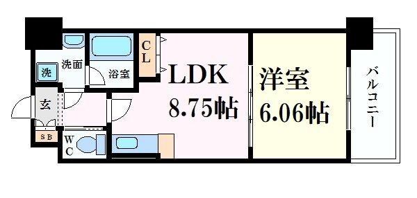 グランシス天満橋の物件間取画像