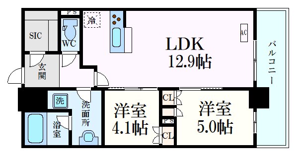 RJR堺筋本町タワーの物件間取画像
