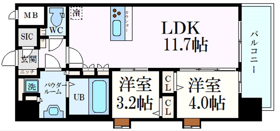 スプランディッド新大阪VIIの物件間取画像