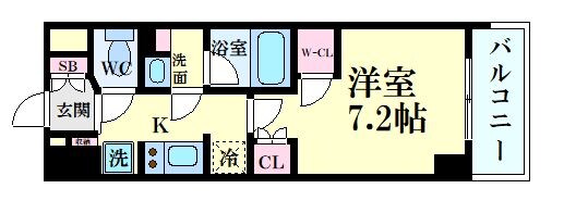 THE MUTUAL 江坂の物件間取画像