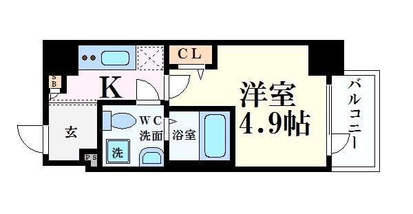 ファーストフィオーレ心斎橋イーストⅢの物件間取画像