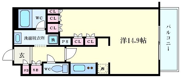 アビティ江坂の物件間取画像