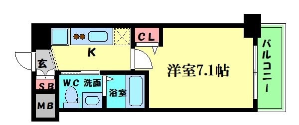 TLRレジデンス本町WEST（旧Park　Hana　Honmachi　WEST）の物件間取画像