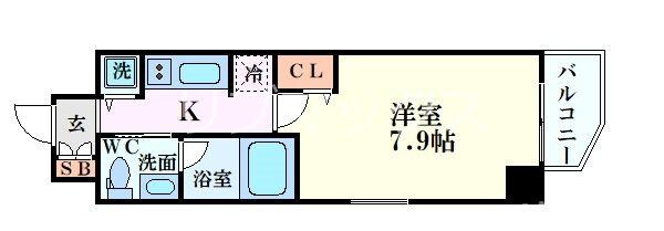 アーデン堺筋本町の物件間取画像