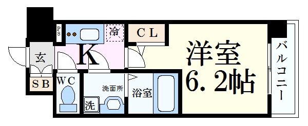 エスリード梅田グレイスの物件間取画像