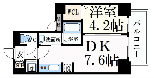 S-RESIDENCE江坂の物件間取画像