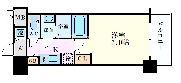 Fortuney北堀江（旧名称：Dimus北堀江)の物件間取画像