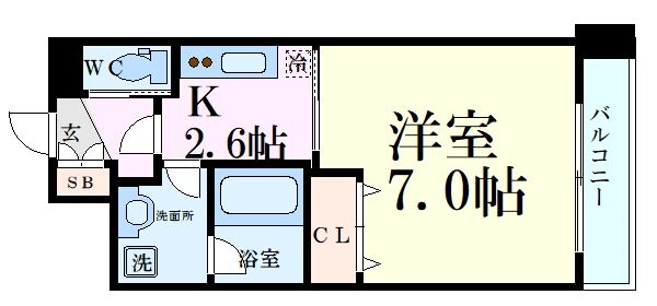 アーバンフラッツ西中島の物件間取画像