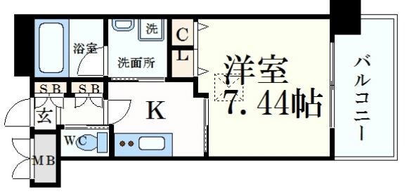 レジディア新大阪Ⅱの物件間取画像