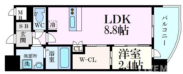 セレニテ阿波座ミラクの物件間取画像