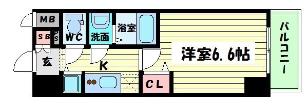 エス・キュート京町堀（旧：プレサンス京町堀サウス）の物件間取画像