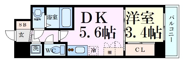 セレニテ新大阪カルムの物件間取画像