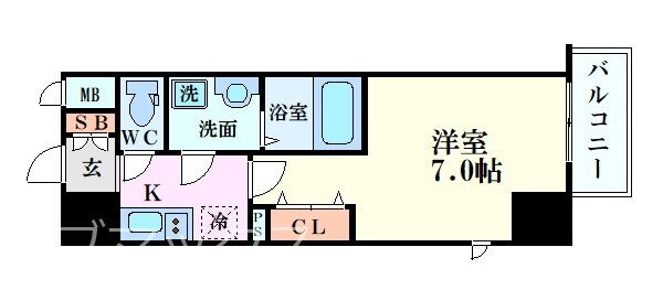 グランルージュ中之島南の物件間取画像