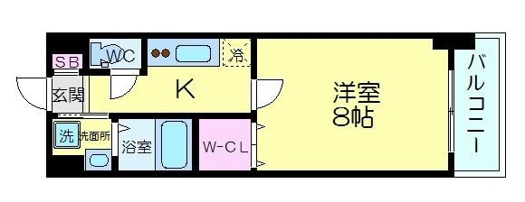 ロイヤルカーサ東天満の物件間取画像