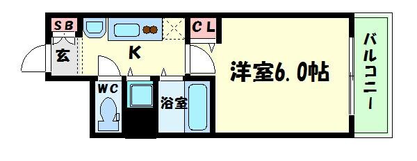 プレサンス堺筋本町フィリアの物件間取画像