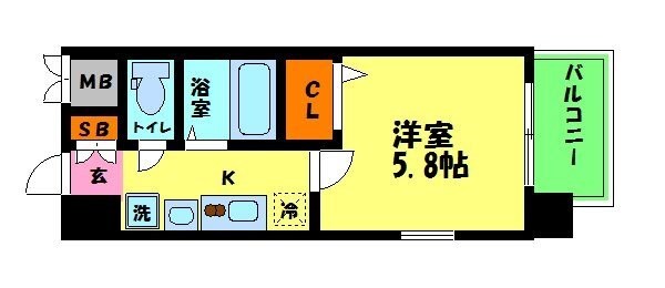 エスリード新大阪ＳＯＵＴＨの物件間取画像