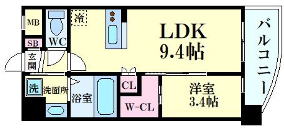 江坂駅 徒歩2分 3階の物件間取画像