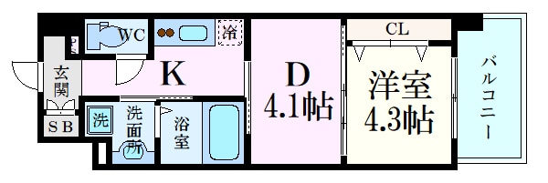 ライブガーデン江坂Ⅷの物件間取画像