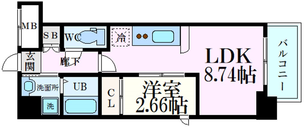 江坂駅 徒歩8分 7階の物件間取画像