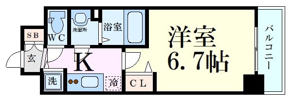 プレサンス塚本グランゲートの物件間取画像