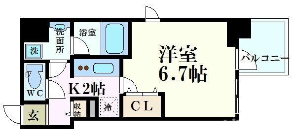 ファーストレジデンス天満橋の物件間取画像