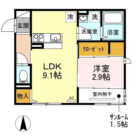 Ｓｕｎｒｉｓｅ岡山駅前の物件間取画像