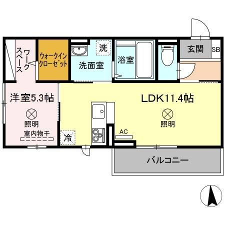 F　フォレストの物件間取画像