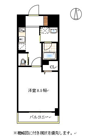 グランスクエア岡山駅西の物件間取画像