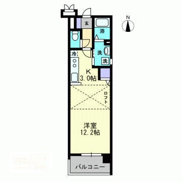 アルファレガロ岡山駅前の物件間取画像